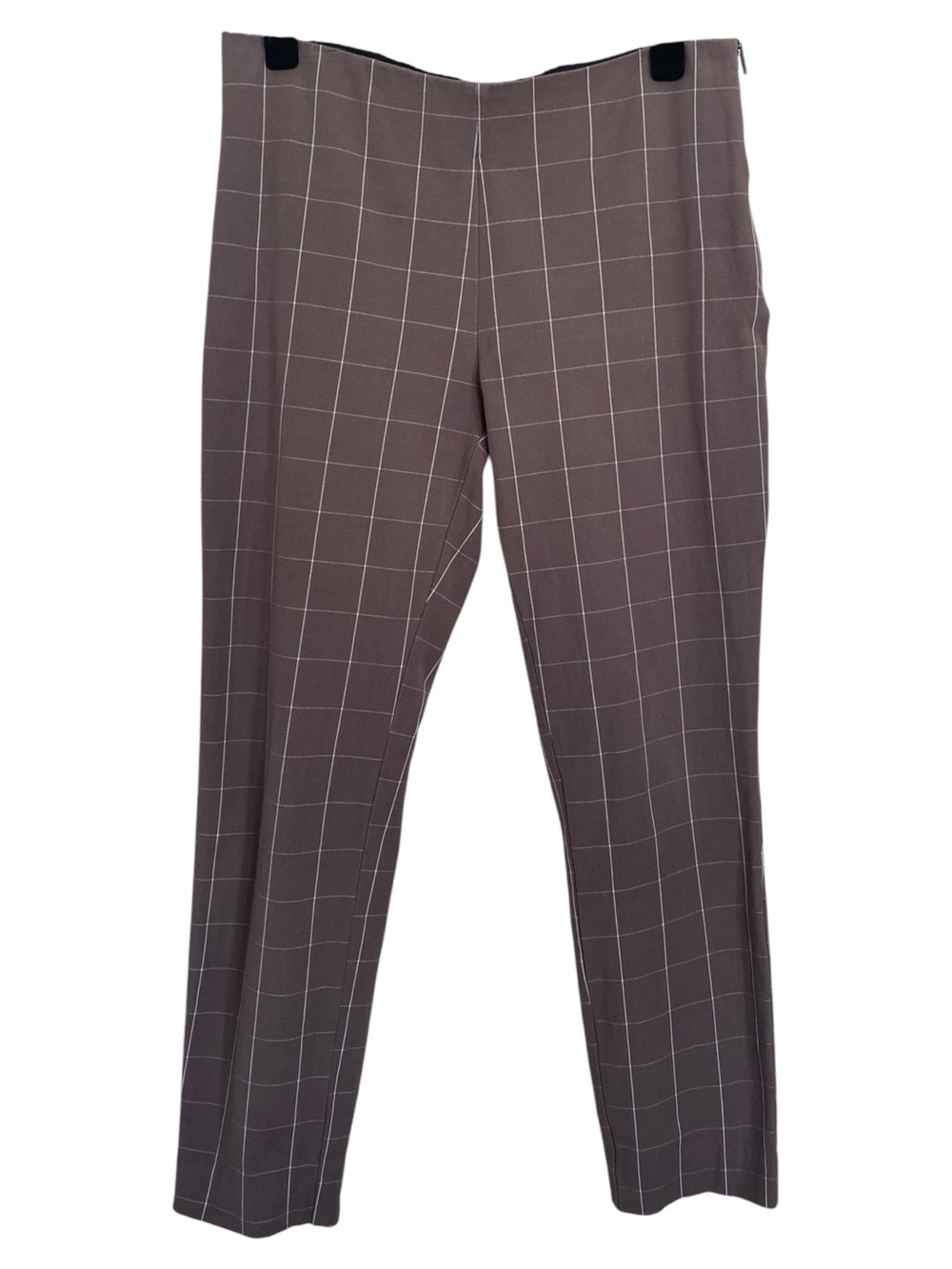 A New Day Women’s 6 Gray Taupe Windowpane Plaid Ankle Pants